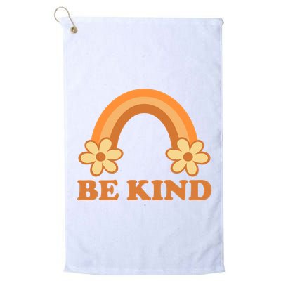 Be Kind Rainbow Retro Sunflower Golf Towel