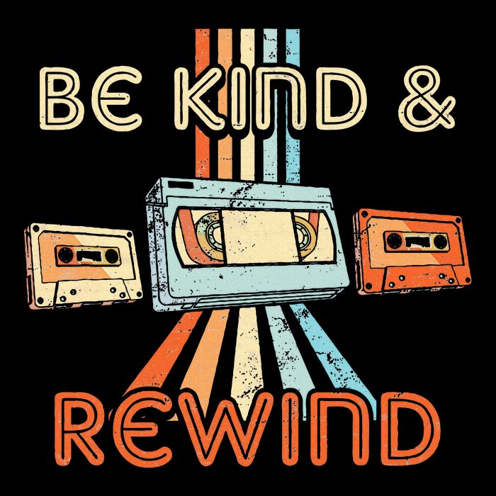 Be Kind & Rewind Vintage 90S Nostalgic 80S Throwback Button