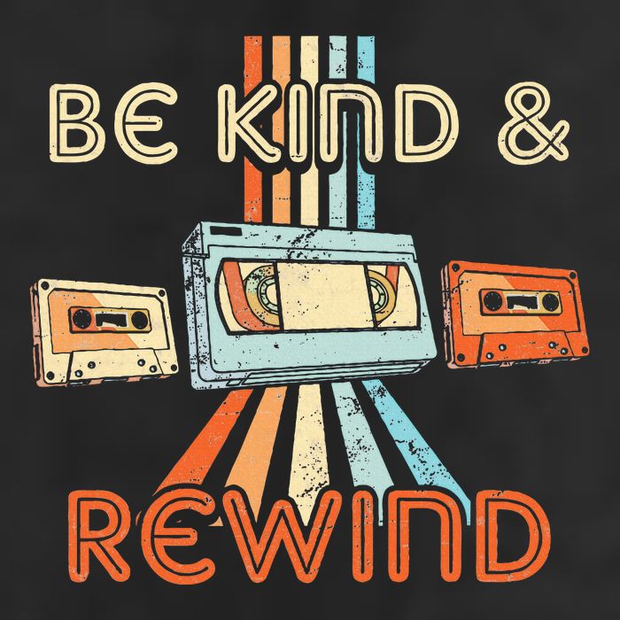 Be Kind & Rewind Vintage 90S Nostalgic 80S Throwback Golf Towel