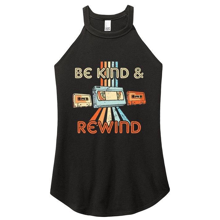 Be Kind & Rewind Vintage 90S Nostalgic 80S Throwback Women's Perfect Tri Rocker Tank