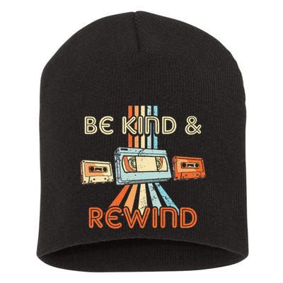 Be Kind & Rewind Vintage 90S Nostalgic 80S Throwback Short Acrylic Beanie