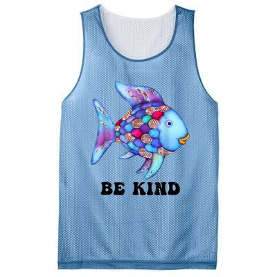 Be Kind Rainbow Fish Teacher Life Teaching Back To School Mesh Reversible Basketball Jersey Tank