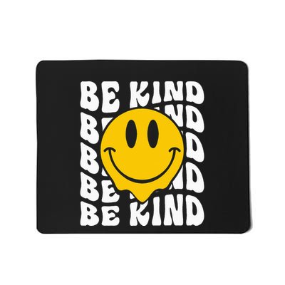 Be Kind Retro Groovy Cute Smile Happy Face Orange Unity Day Mousepad