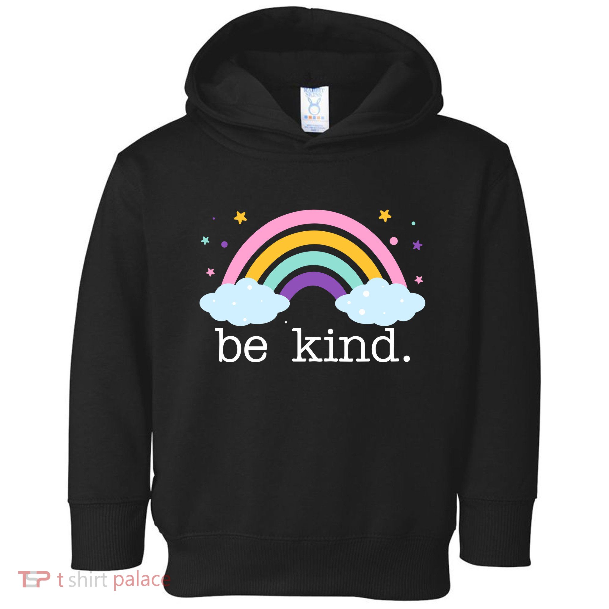 Be Kind Rainbow Star Colorful Cute Toddler Hoodie