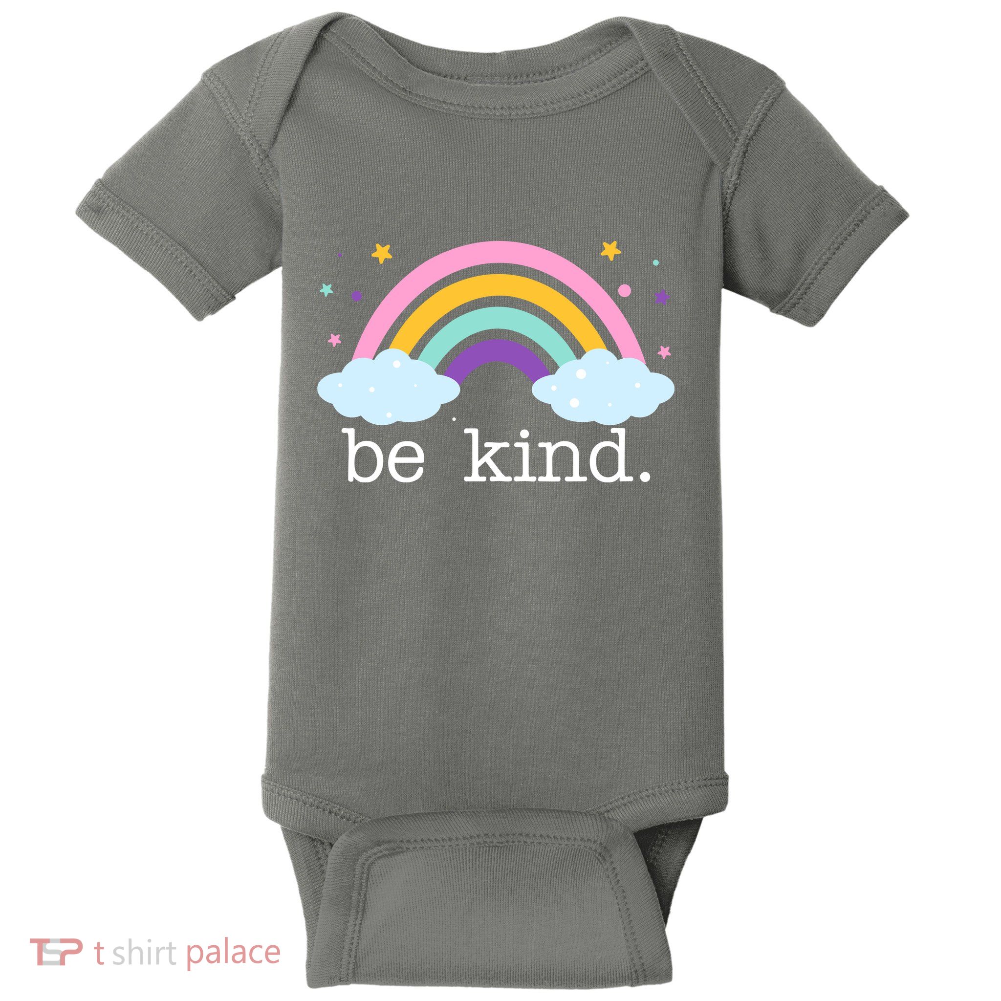 Be Kind Rainbow Star Colorful Cute Baby Bodysuit
