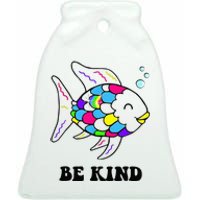 Be Kind Rainbow Fish Teacher Life Teaching Back To School Ceramic Bell Ornament