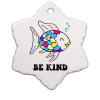 Be Kind Rainbow Fish Teacher Life Teaching Back To School Ceramic Star Ornament