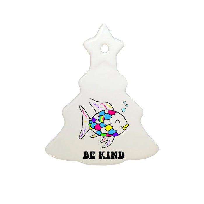 Be Kind Rainbow Fish Teacher Life Teaching Back To School Ceramic Tree Ornament