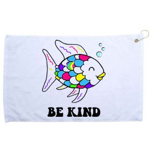 Be Kind Rainbow Fish Teacher Life Teaching Back To School Grommeted Golf Towel