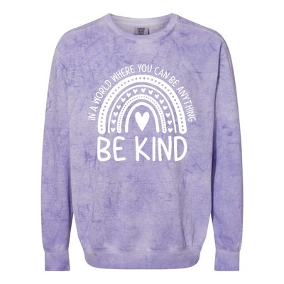 Be Kind Rainbow Orange Unity Day Anti Bullying Colorblast Crewneck Sweatshirt