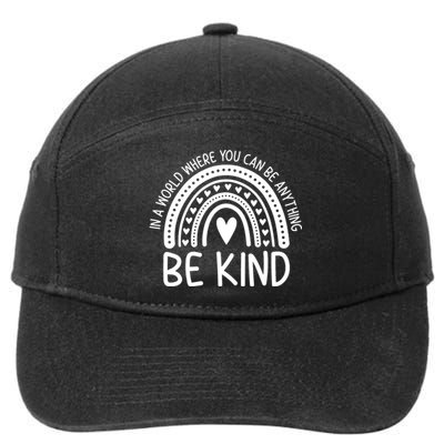 Be Kind Rainbow Orange Unity Day Anti Bullying 7-Panel Snapback Hat