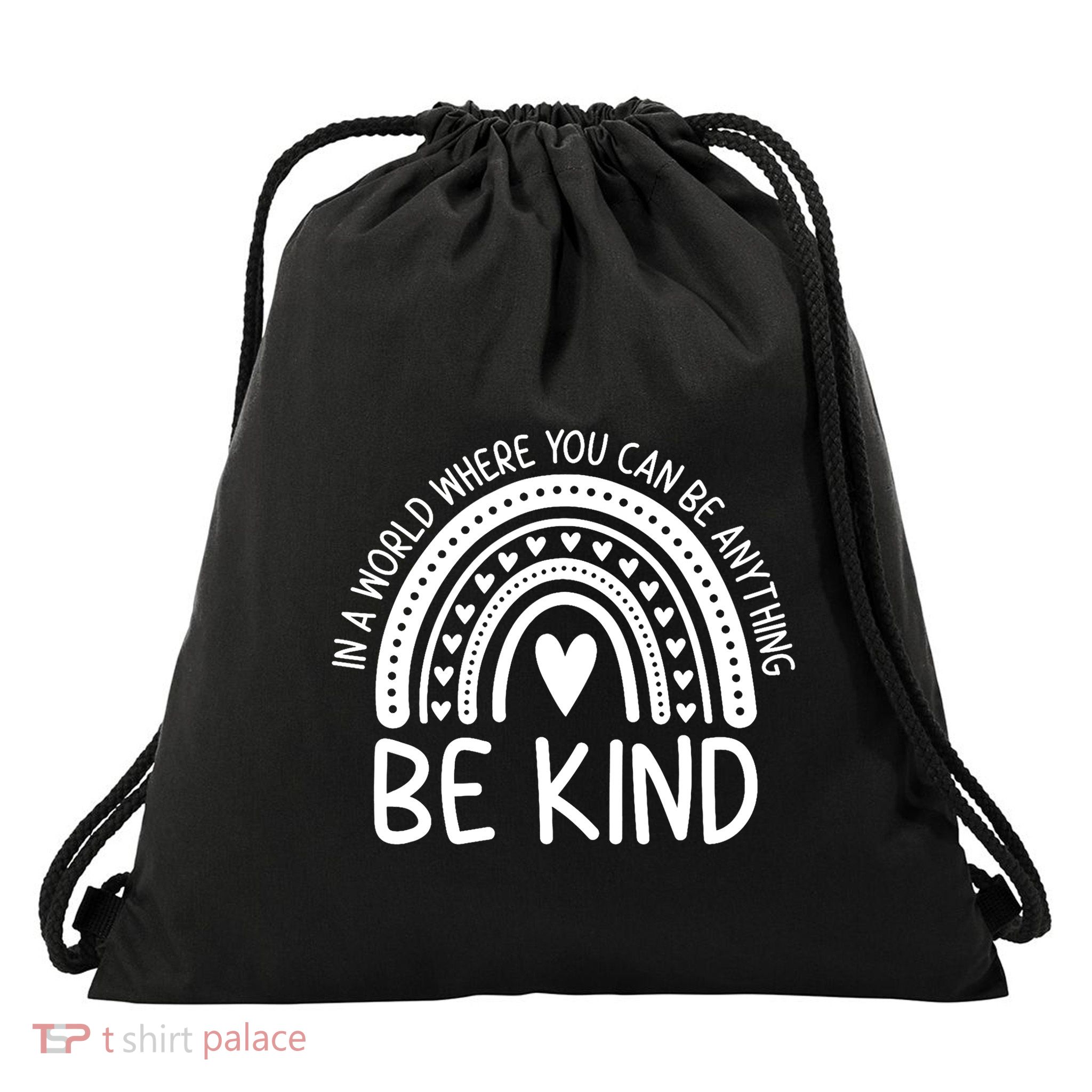 Be Kind Rainbow Orange Unity Day Anti Bullying Drawstring Bag