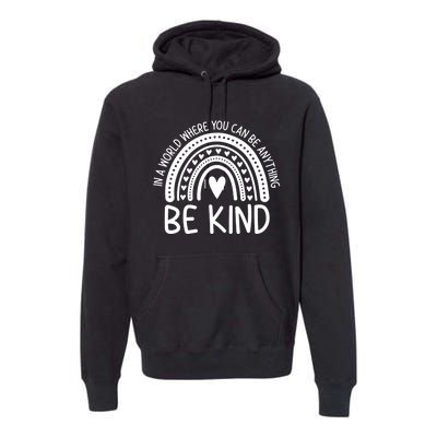 Be Kind Rainbow Orange Unity Day Anti Bullying Premium Hoodie