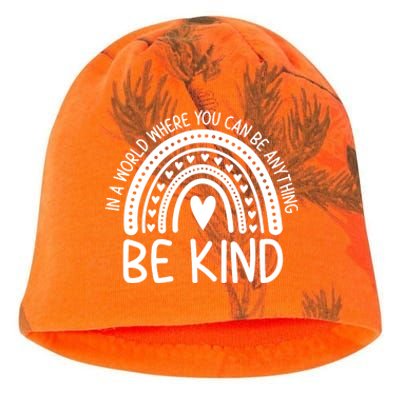 Be Kind Rainbow Orange Unity Day Anti Bullying Kati - Camo Knit Beanie