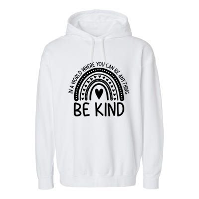 Be Kind Rainbow Orange Unity Day Anti Bullying Garment-Dyed Fleece Hoodie