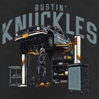 Bustin Knuckles Skeleton Auto Mechanic Humor Cool Comfort Performance Bucket Hat