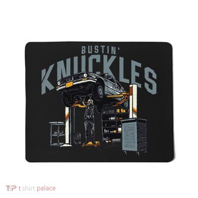 Bustin Knuckles Skeleton Auto Mechanic Humor Mousepad
