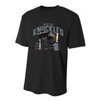 Bustin Knuckles Skeleton Auto Mechanic Humor Youth Performance Sprint T-Shirt