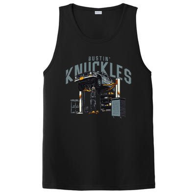 Bustin Knuckles Skeleton Auto Mechanic Humor PosiCharge Competitor Tank