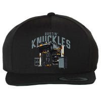 Bustin Knuckles Skeleton Auto Mechanic Humor Wool Snapback Cap