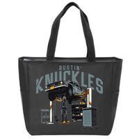 Bustin Knuckles Skeleton Auto Mechanic Humor Zip Tote Bag