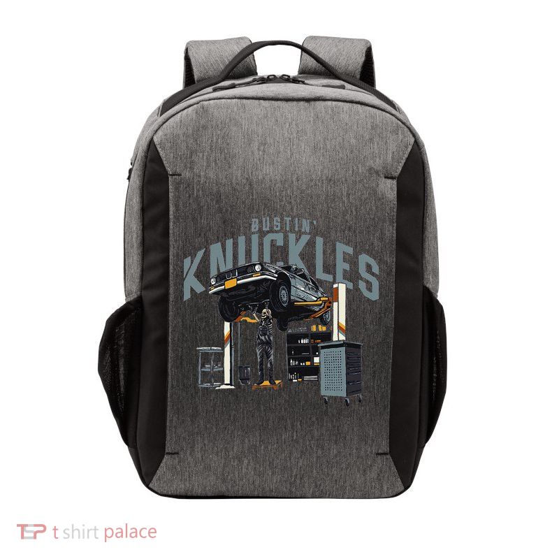 Bustin Knuckles Skeleton Auto Mechanic Humor Vector Backpack