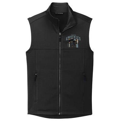 Bustin Knuckles Skeleton Auto Mechanic Humor Collective Smooth Fleece Vest