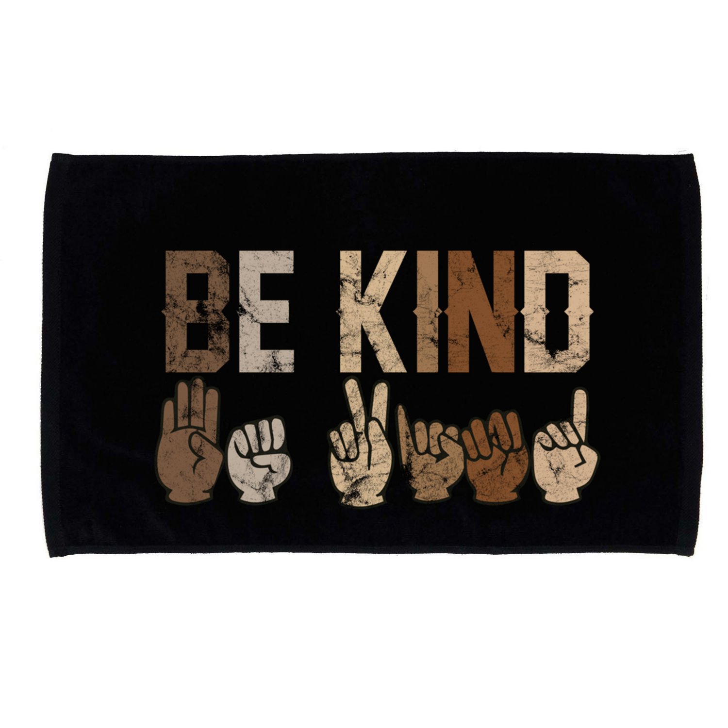 Be Kind Sign Language Racial Equality Teachers Melanin Asl Gift Microfiber Hand Towel