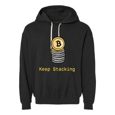 Bitcoin Keep Stacking Garment-Dyed Fleece Hoodie