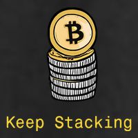 Bitcoin Keep Stacking Garment-Dyed Fleece Hoodie