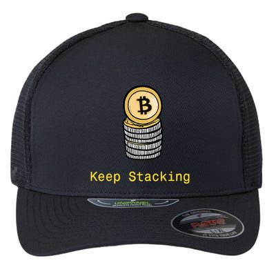 Bitcoin Keep Stacking Flexfit Unipanel Trucker Cap