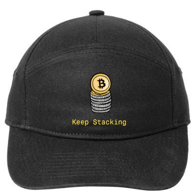 Bitcoin Keep Stacking 7-Panel Snapback Hat