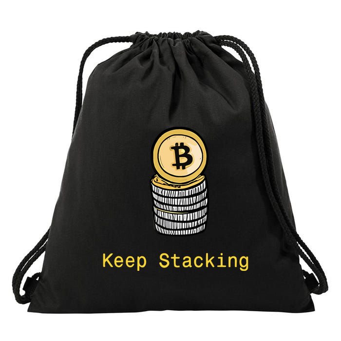 Bitcoin Keep Stacking Drawstring Bag