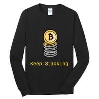 Bitcoin Keep Stacking Tall Long Sleeve T-Shirt
