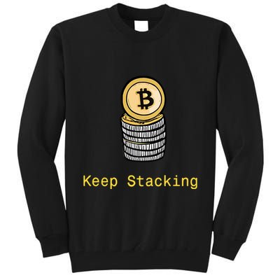 Bitcoin Keep Stacking Tall Sweatshirt