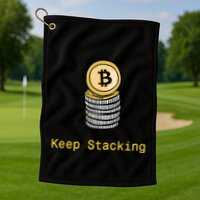Bitcoin Keep Stacking Golf Towel