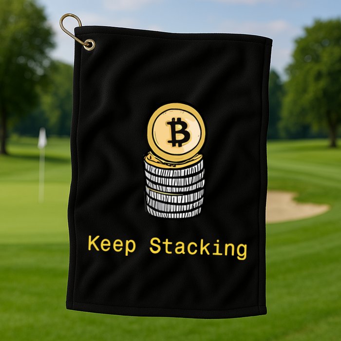 Bitcoin Keep Stacking Golf Towel
