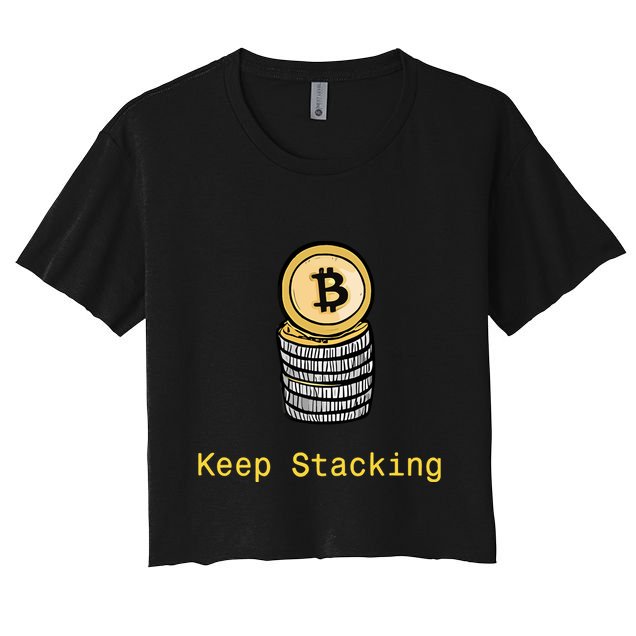 Bitcoin Keep Stacking Crop Top
