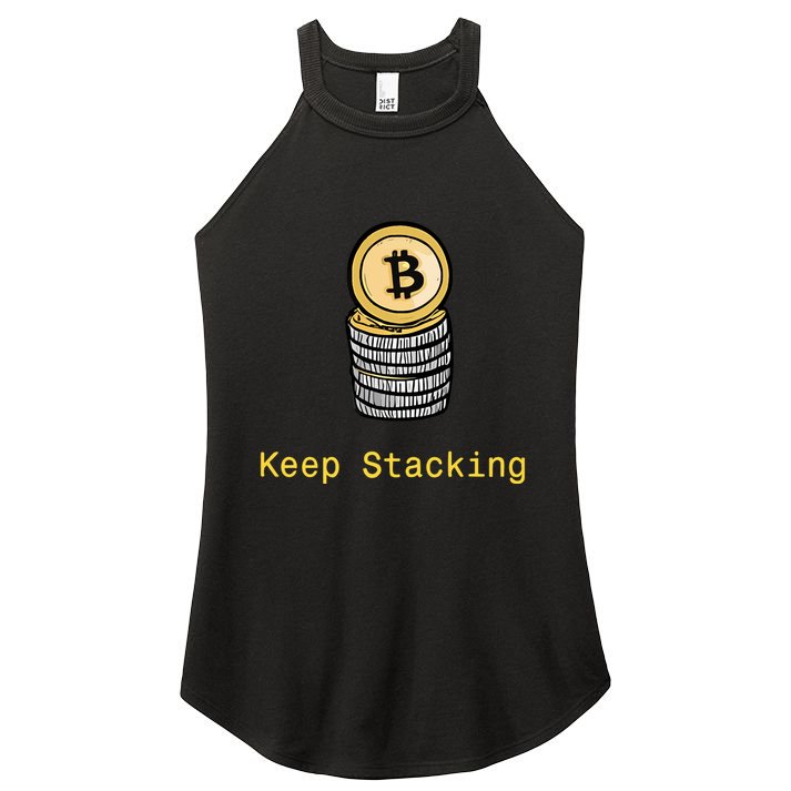 Bitcoin Keep Stacking Women's Perfect Tri Rocker Tank