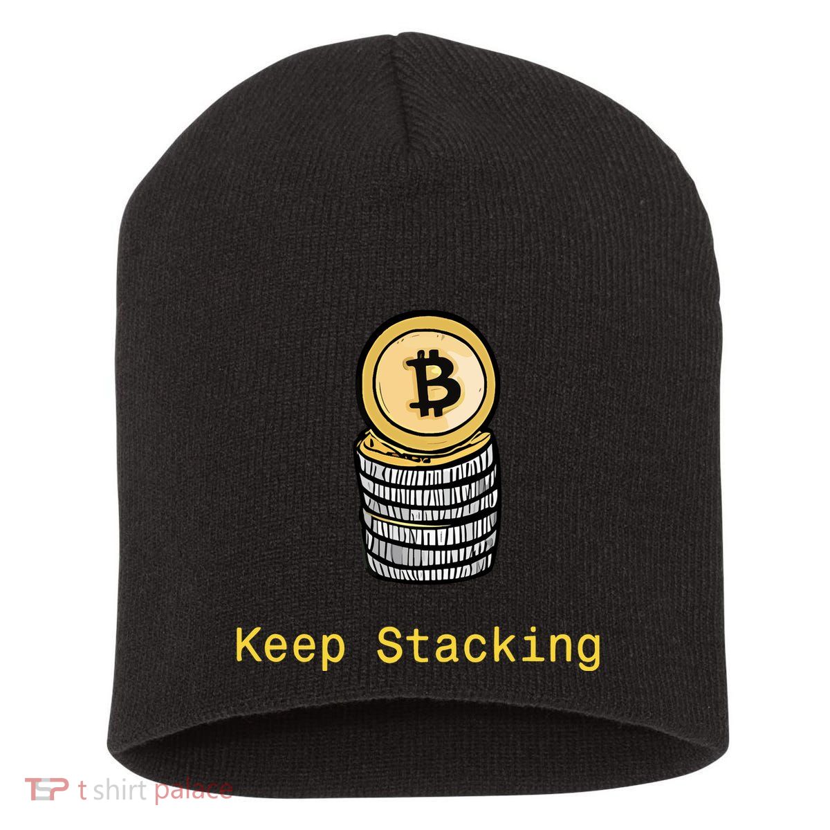 Bitcoin Keep Stacking Short Acrylic Beanie