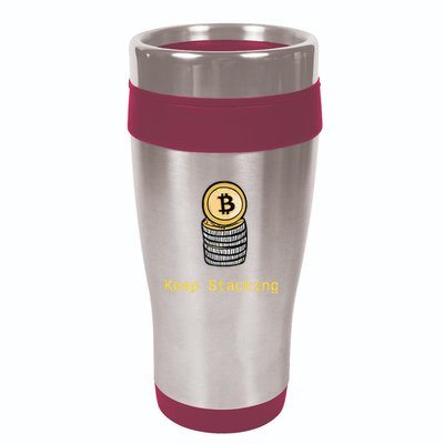 Bitcoin Keep Stacking 16oz Travel Tumbler