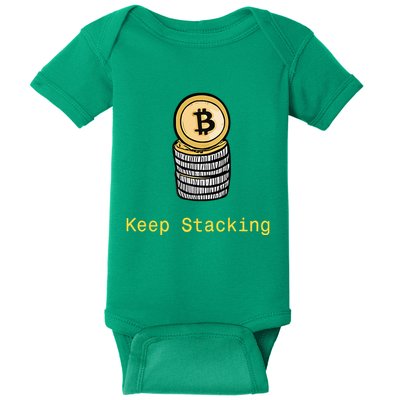 Bitcoin Keep Stacking Baby Bodysuit