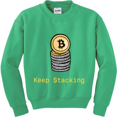 Bitcoin Keep Stacking Kids Sweatshirt