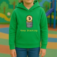 Bitcoin Keep Stacking Kids Hoodie