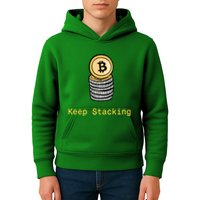 Bitcoin Keep Stacking Kids Hoodie
