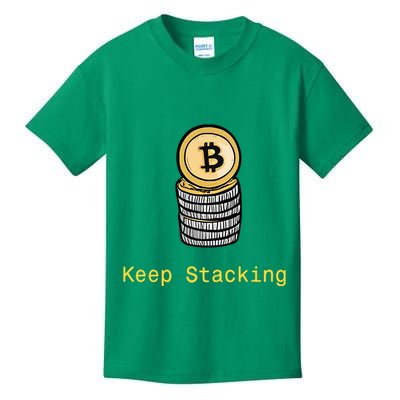 Bitcoin Keep Stacking Kids T-Shirt