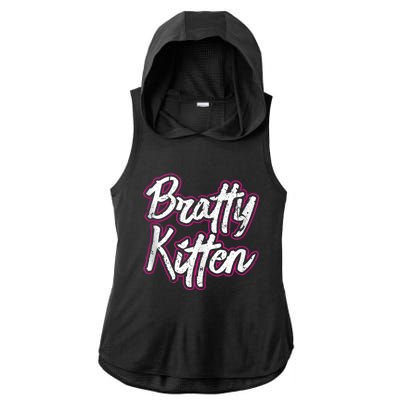 Bratty Kitten Sexy Fetish Submissive Slave Bdsm Kink Ladies PosiCharge Tri-Blend Wicking Draft Hoodie Tank