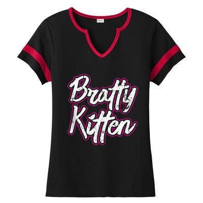 Bratty Kitten Sexy Fetish Submissive Slave Bdsm Kink Ladies Halftime Notch Neck Tee