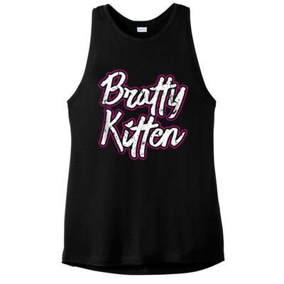 Bratty Kitten Sexy Fetish Submissive Slave Bdsm Kink Ladies PosiCharge Tri-Blend Wicking Tank