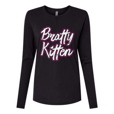 Bratty Kitten Sexy Fetish Submissive Slave Bdsm Kink Womens Cotton Relaxed Long Sleeve T-Shirt